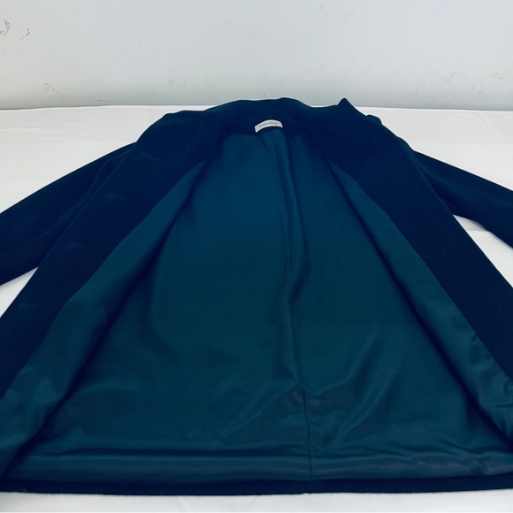 Vintage 1990s Calvin Klein 100% Merino Wool Single Breasted Walker Car Coat - 8 - Picture 10 of 15